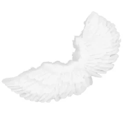 Änglavingar Vita Barn Vuxen Fjädervingar Hårband Trollstav Kostym för Halloween Julfest 4 st / Set> Tillbehör