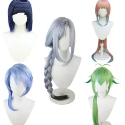 Night Lan seriefigur silikon cos peruk, Genshin Impact strösocker> Peruker