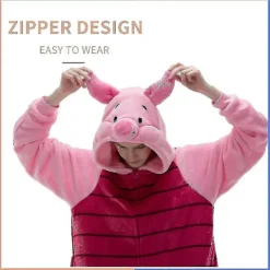 hhu nug Fit Unisex Vuxen Onesie Pyjamas, Flanell Cosplay Djur Heldräkt Halloween Kostym Ytterkläder Hemmakläder Q 85cm - Perfekt Liten Gris Liten Gris{hh} S | Fyndiq> Dräkter