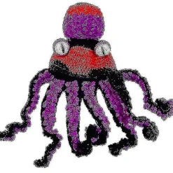 Ny 2022 Halloween-hatt Bläckfiskhatt Rolig huvudbonad Handgjord Bläckfiskform svart> Huvudbonader