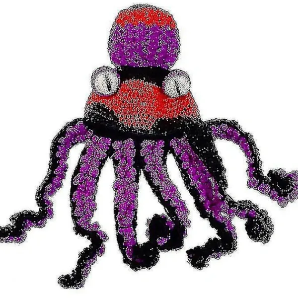 Ny 2022 Halloween-hatt Bläckfiskhatt Rolig huvudbonad Handgjord Bläckfiskform svart> Huvudbonader