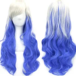 Ny gradientfärgad cosplay anime-peruk COS Harajuku-stil färgglad kvinnlig lång lockig peruk, lämplig för rollspel - JBS-07> Peruker