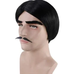 Ny musikalisk dramaperuk Gomez Addams Syntetiska hårperuker ES13428-FF-> Peruker