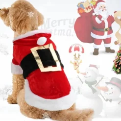 Ny tomteklädsel för hund, S, julhusdjurskläder vinterhuvad kappa hundkläder husdjurskläder chihuahua Yorkshire pudel><noscript><img width=