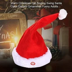 Ny varm sjungande och dansande julhatt elektrisk gunga rörlig tomteluva plysch rolig leksak hatt musikalisk julmössa tomteluva barn vuxna ingen batteri | Fyndiq> Huvudbonader