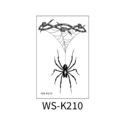 Nya Halloween Tatuering Dekaler: Mörk Spindelblomma Arm Vattentät Personlig Dekorativ Tatuering Dekaler><noscript><img width=