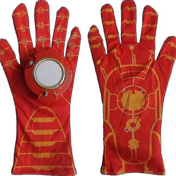 Nya Iron Man Mask Handske Kapp Sköld Set med ljus för fest _y handskar 2 set> Tillbehör
