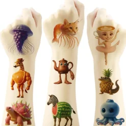 Nya italienska klassiker av Mountains and Seas spel tatuering klistermärken, 20 engångs tecknade tatuering klistermärken, Brainrot Tung Sahur Tralalero | Fyndiq> Smink