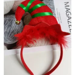 Nya populära julbarns hårtillbehör Elfhatt pannband Roliga festdekorationer presenter><noscript><img width=