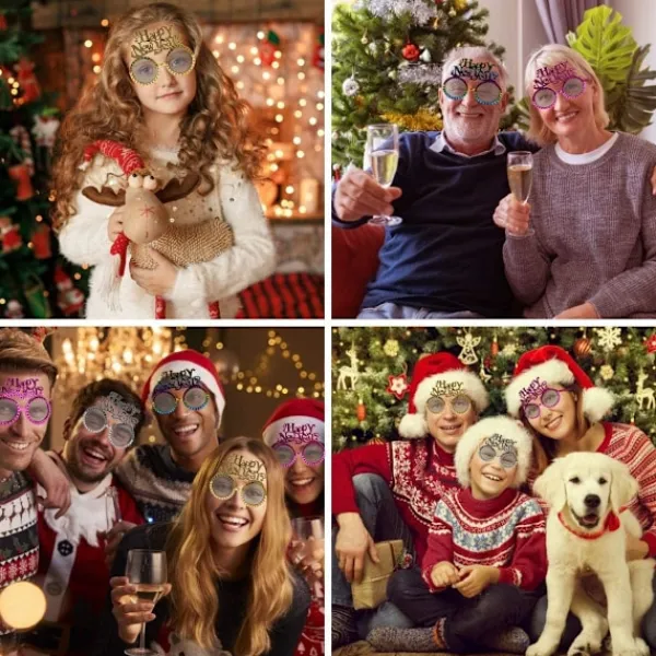 Nyårsglasögon 2023 Nyårsfest Glasögon Fotobås> Tillbehör