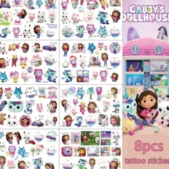 Best Trade Nytt Rosa Gabby Dockhus Födelsedagsfest Dekorationer Ballonger Koppar Tallrikar Servetter Bakgrund Serviser Flickor Baby Shower Tillbehör 6pcs tattoo sticker | Fyndiq> Smink