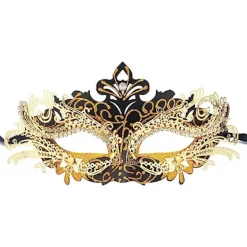OCEAN Venetians mask (svart guld), för maskeradboll och kostym, för> Masker