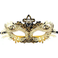EURL Ocean Venetiansk mask (svart guld), för maskerad och kostym, för> Masker