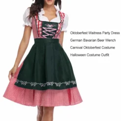 Oktoberfest Klänning Dam Förkläde Servitris Klänningar Bekväma><noscript><img width=