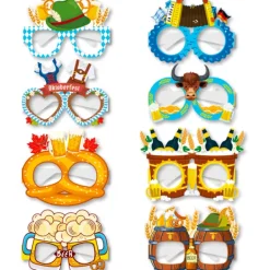 Oktoberfest Partyglasögon, 8 st Oktoberfest Partyglasögon, Fu> Tillbehör