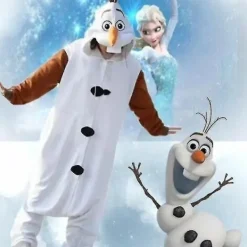 Olaf Frozen Vuxen Snögubbe Kostym Kigurumi Pyjamas Cosplay Pyjamas L L> Dräkter