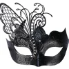 Olika Fjärilsformade Rhinestone Metall Venetianska Masker för Kvinnor> Masker