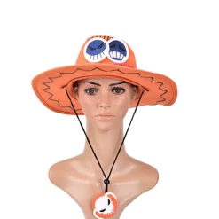 One Piece Ace Cowboy Hat Cosplay Hattar Pirates Cap><noscript><img width=
