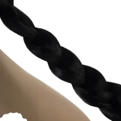 Onsdagsperuk med Flätor - Addams Svart><noscript><img width=