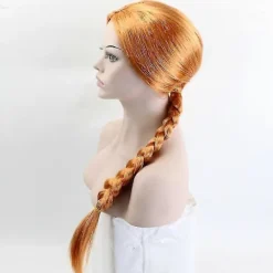 FMYSJ Orange Fiona Princess Cosplay Peruk 60cm - Långt Syntetiskt Hår för Kvinnor (FMY)><noscript><img width=