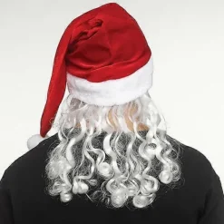 Original Ghost Face Scream Tomtemask med Skägg, Tomteluva, Halloween Kostymtillbehör, Skräckstil, Vuxenstorlek> Masker