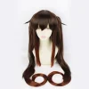 ATELA Original peruk från Gud till Sheng Tang valnöt cosplay peruk hög temperatur siden brun svart spel animation peruk ca 100cm> Peruker