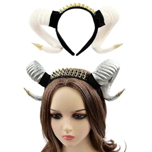 Ox Får Horn Hårband Filmrekvisita Huvudbonad Cosplay Halloween Håraccessoarer> Huvudbonader