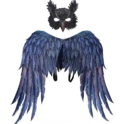 2-pack Cosplay Uggla Kostym Set Inkluderar Vingar Och Mask Halloween Kostym Tillbehör Rollspel Karneval Klä Upp För Vuxna> Tillbehör