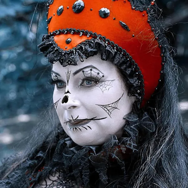 6-pack Dag för de döda Sockerkraniet Ansiktstemporär Tatuering Halloween Makeup Tatueringsdekaler för Halloween Maskeradfest> Smink