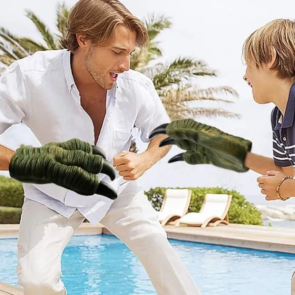 2-pack Dinosaurie Klor Leksaker Överstora Dino Velociraptor Gummi, ZQKLA> Tillbehör