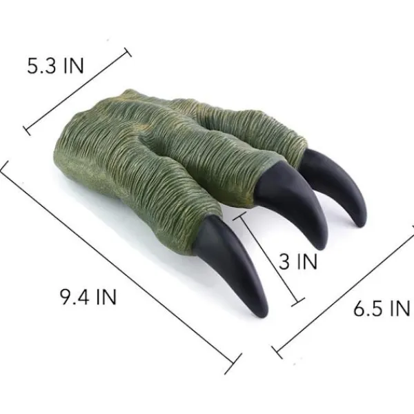 2-pack Dinosaurie Klor Leksaker Överstora Dino Velociraptor Gummi, ZQKLA> Tillbehör