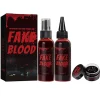 3-pack falskt blod rekvisita säker icke-irriterande sminkrekvisita för Halloween-festdekorationer> Smink