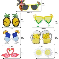 7-pack Festglasögon, Nyhetsglasögon Roliga Solglasögon Trendiga Glasögon Roliga Fina> Tillbehör