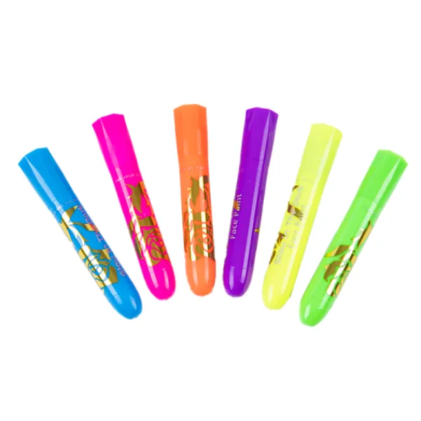 6-pack Glow In Dark Ansiktsfärg Uv Neon Ansiktsfärg Crayon Penna> Smink