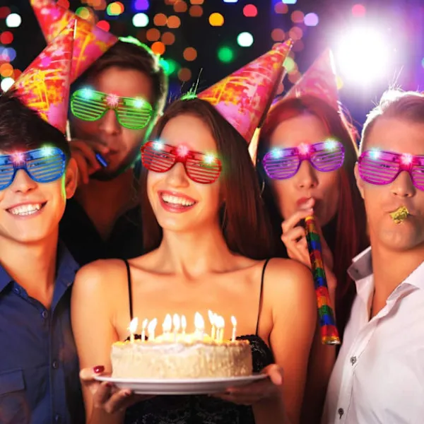 10-pack Glow Stick Glasögon Bulk Party Set, LED Glasögon, Självlysande Partyartiklar, Party Solglasögon, Party Favörer, Slumpmässiga Färger> Tillbehör