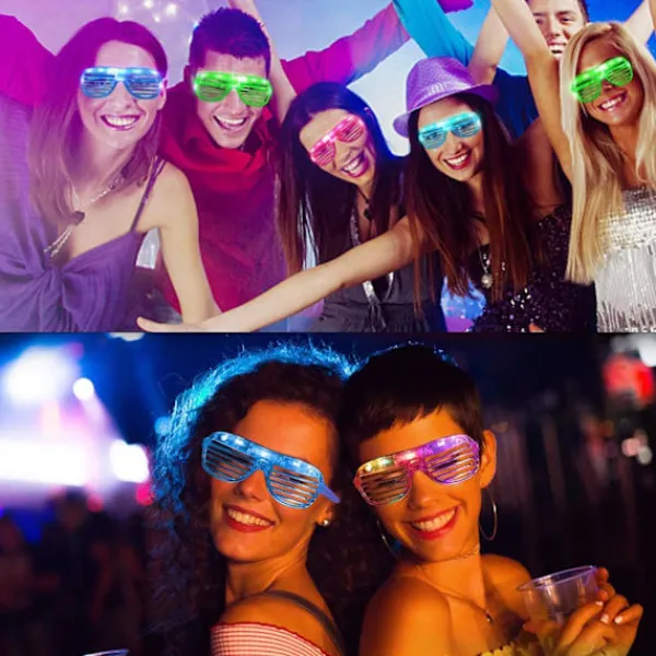 10-pack Glow Stick Glasögon Bulk Party Set, LED Glasögon, Självlysande Partyartiklar, Party Solglasögon, Party Favörer, Slumpmässiga Färger> Tillbehör