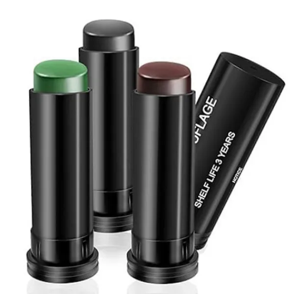 3-pack ögonfotboll ansiktsmålningsstift, taktisk ansiktskamouflageolja, utomhuscamping CS smink, fotbollstillbehör> Smink