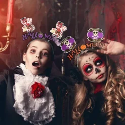 10-pack Halloween pannband pumpa spöke fladdermus häxa huvud bopper söt tecknad> Huvudbonader
