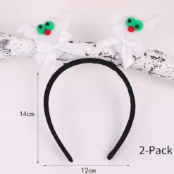 2-pack Halloween söta lysande pannband pumpa fladdermus vuxna barn Halloween festkläder rekvisita (vitt spöke)> Huvudbonader