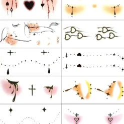 10-pack Halloween Temporära Tatueringar | Söta Spök- & Pumpa-designer för Barnkul*6*14*E (10 foton) E (10 foton)_max E (10 foton)[GKS] 6*14 | Fyndiq><noscript><img width=