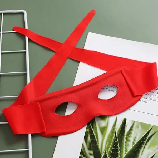 2-pack Halloween-kostym ögonmasker Maskeradmasker Cosplay-festkläder Tillbehör (röd)> Masker