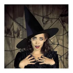 10-pack Häxhattar Halloween Svart Häx Hängande Hatt Svart Hatt Häxhatt Halloween Julfest><noscript><img width=