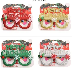4-pack Jul Party Glasögon Jul Glitter Dekoration Kostym Glasögon Båge Glasögon> Tillbehör