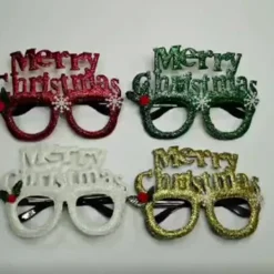 4-pack Jul Party Glasögon Jul Glitter Dekoration Kostym Glasögon Båge Glasögon><noscript><img width=