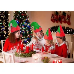 3-pack Jul Tomte Filt Hatt - Julhelg Party Kostym Gåvor Tillbehör 3 st - Tomte Julhatt - Vuxenmodell 28 cm><noscript><img width=
