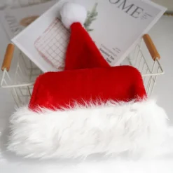 2-pack Julhatt för Vuxna Röd Fluffig Jultomtehatt för Vuxna Män Kvinnor Tonåringar><noscript><img width=