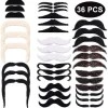 48-pack Nyhet Låtsasmustasch Självhäftande Mustascher För Maskerad> Tillbehör
