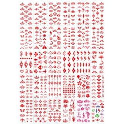 Megabilligt 30-pack Röda Gnuggisar Temporära Fake Tatueringar> Smink