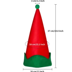 4-pack röda tomtehattar i filt, julhattar, jultomtehattar><noscript><img width=
