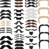 48-pack självhäftande lösmustascher för fester> Tillbehör